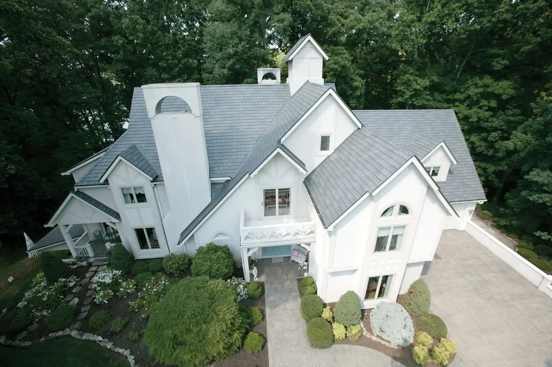 aerial view of home