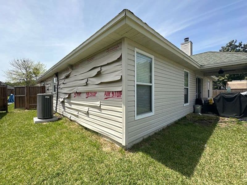 home siding torn